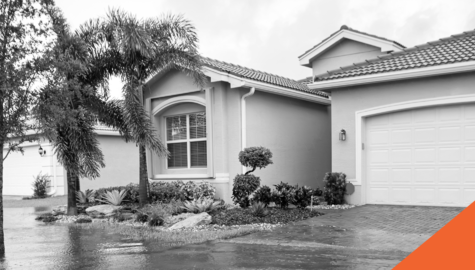 outside of house with minor flooding