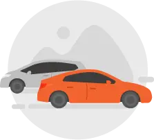 graphic of an orange auto